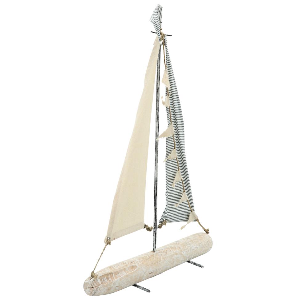 Iron 25" Sailboat W/ Cloth Sails, Multi. Picture 2
