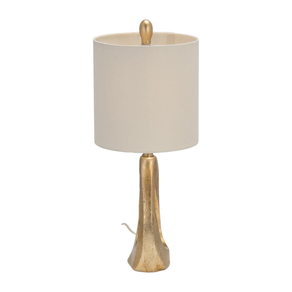 Resin 21" Organic Table Lamp, Gold. Picture 4