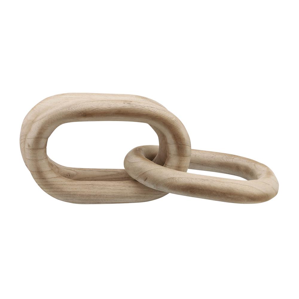 28" 3 Wooden Links, Natural. Picture 2