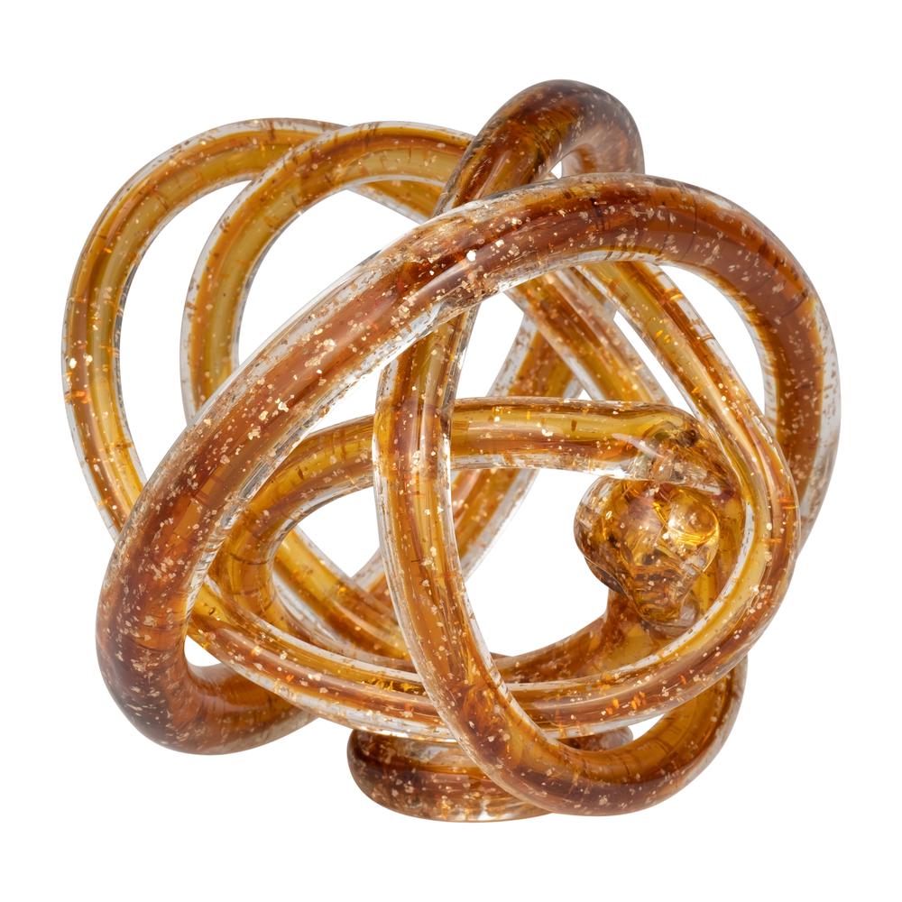 Glass, 6" Knot Amber. Picture 2