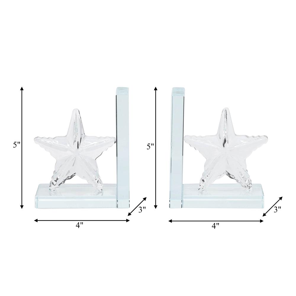 Crystal, S/2 5"h Star Bookends. Picture 8