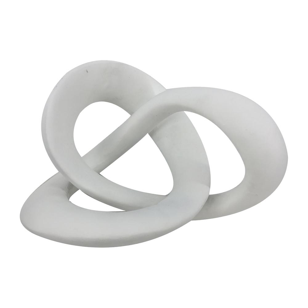 10" Sculptured Knot, White. Picture 1