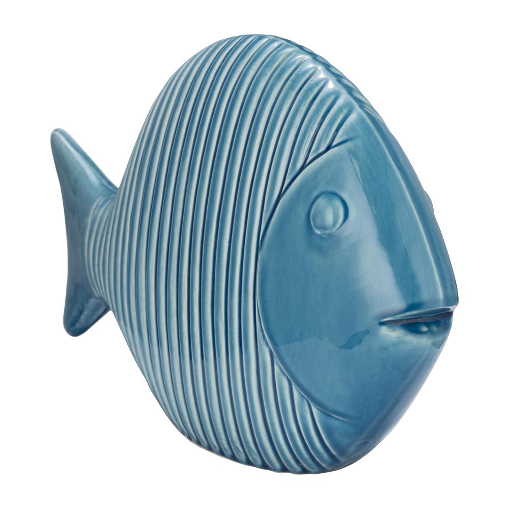 Cer,16",v Striped Fish,blue. Picture 2