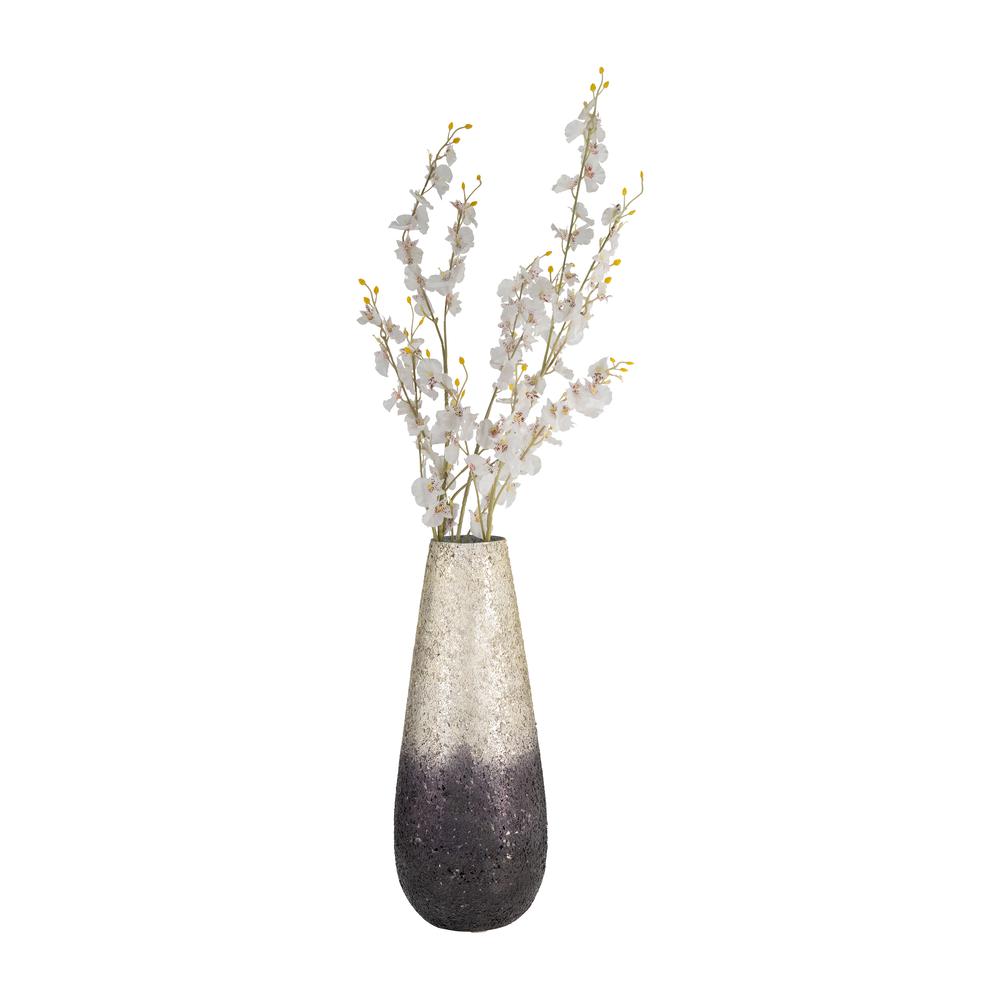 18" Crackled Vase, Plum Ombre. Picture 3