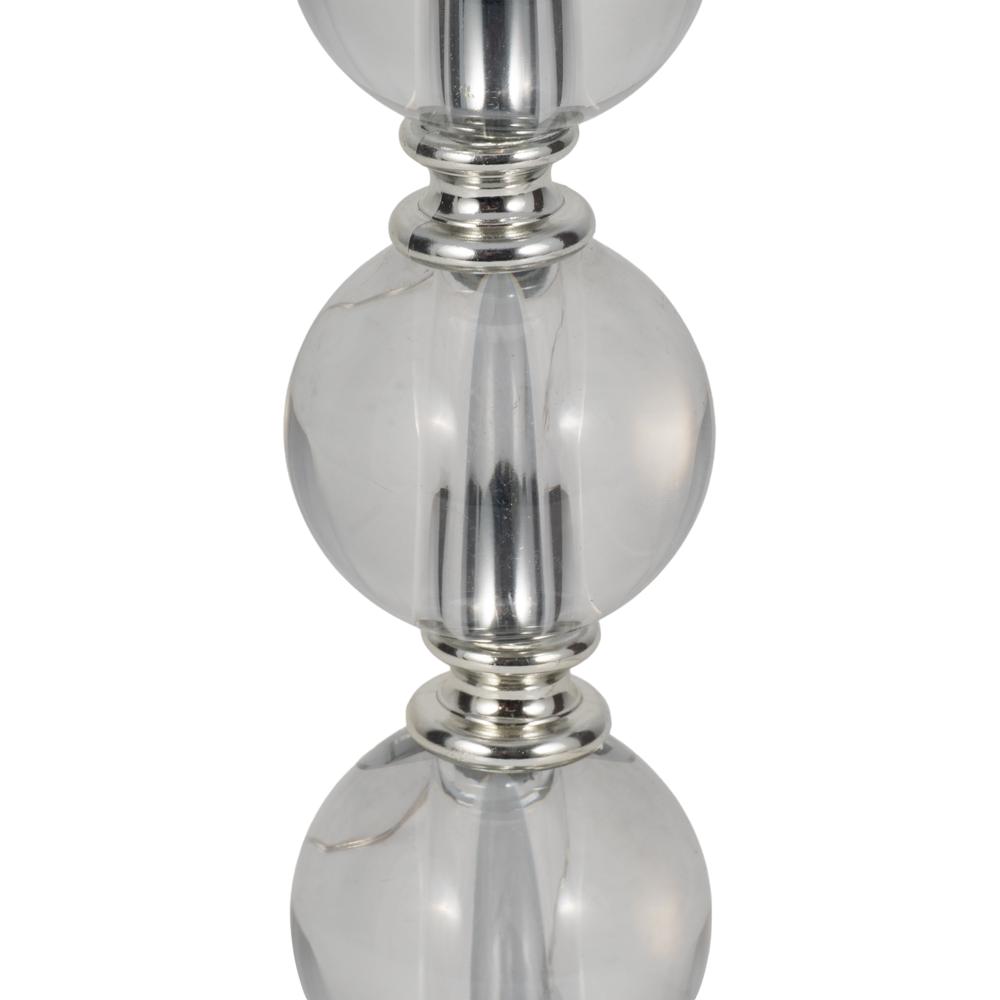 S/2 22" Crystal Table Lamp, Silver. Picture 4