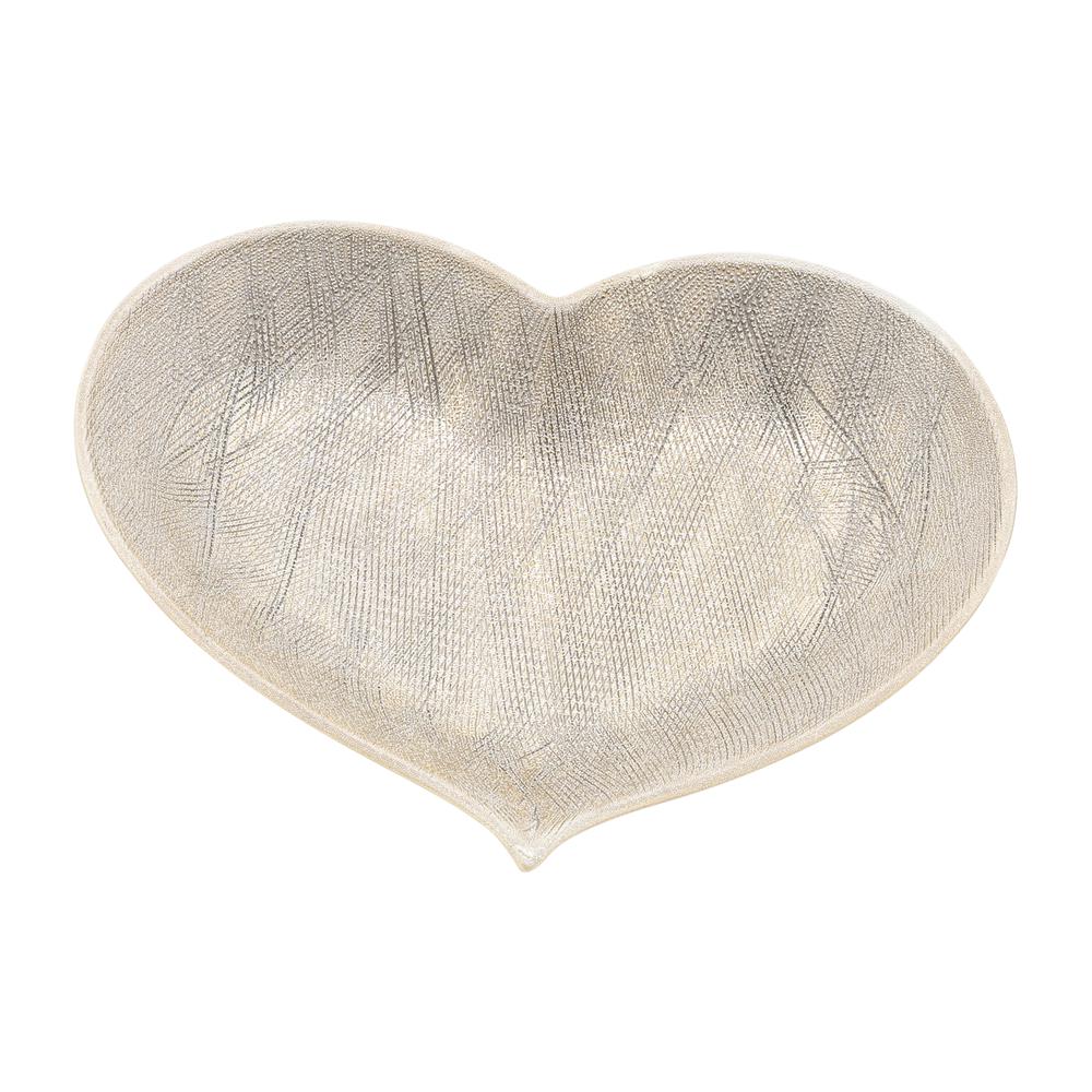 Cer, S/3 12/13/15" Scratched Heart Plates, Champgn. Picture 6