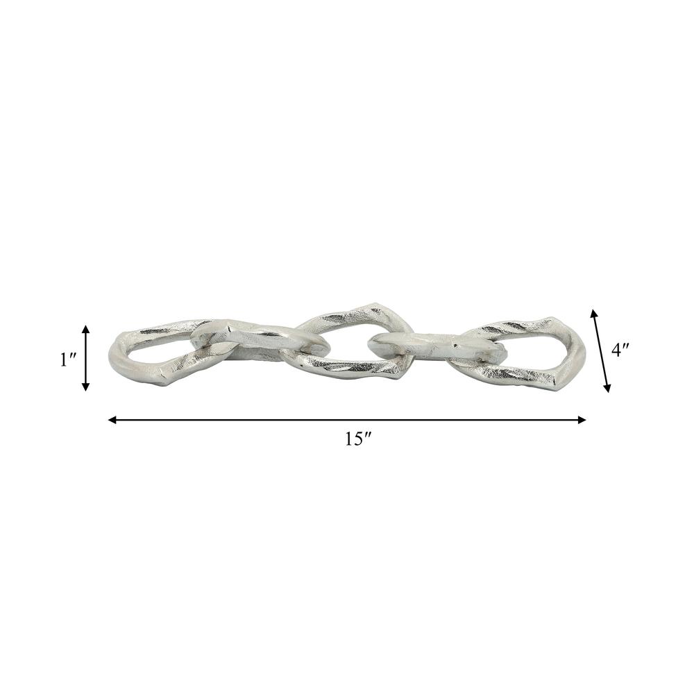 Metal 15" Chain Links, Silver. Picture 5