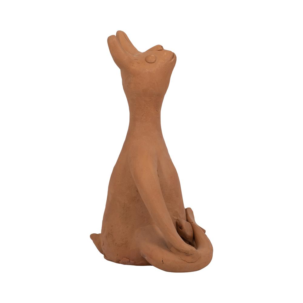 Terracotta, 9" Om Yoga Bunny, Natural. Picture 3