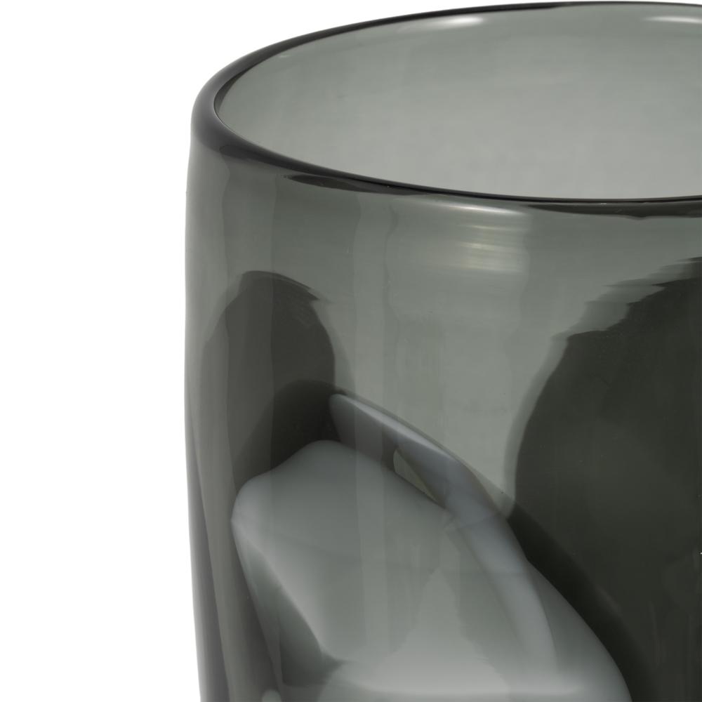 Glass, 14" Hand Blown Vase, Aqua. Picture 4