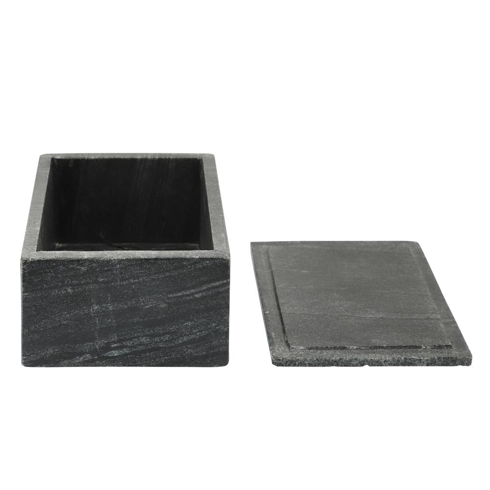 Marble 7x5 Marble Box W/ Bee Accent, Black. Picture 5
