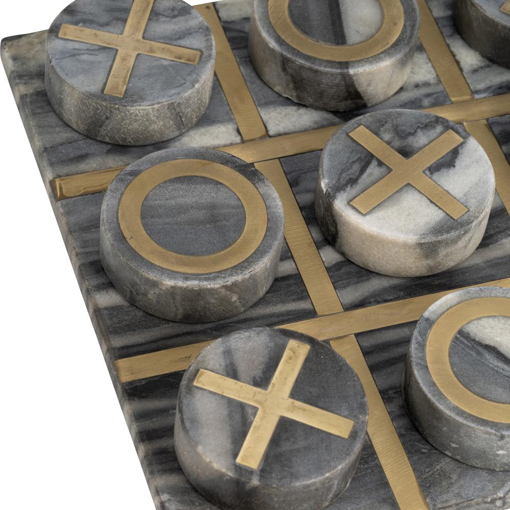 Marble 12x12 Tic-tac-toe, Black/gold. Picture 4