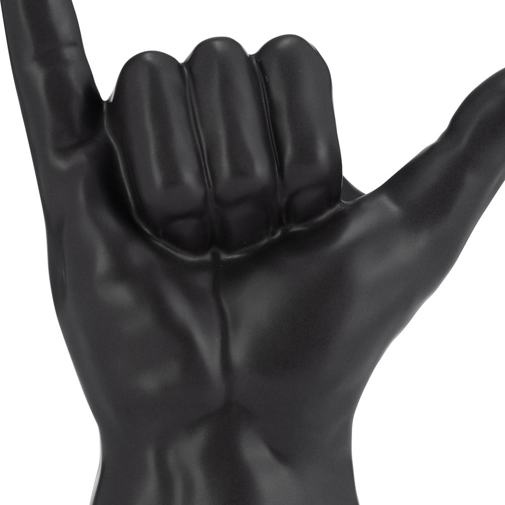 7"h, "hang Loose" Hand, Black. Picture 5