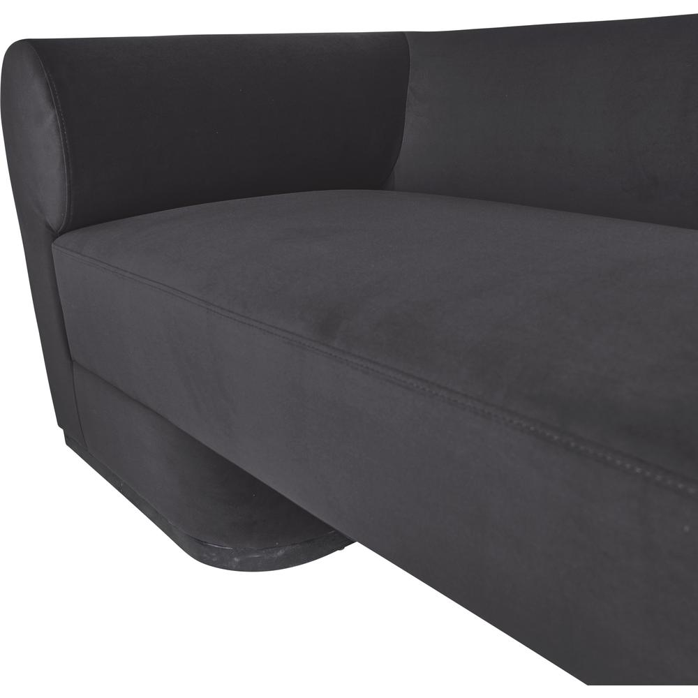 Modern Sofa - Black Oak Base,  Gunmetal. Picture 6