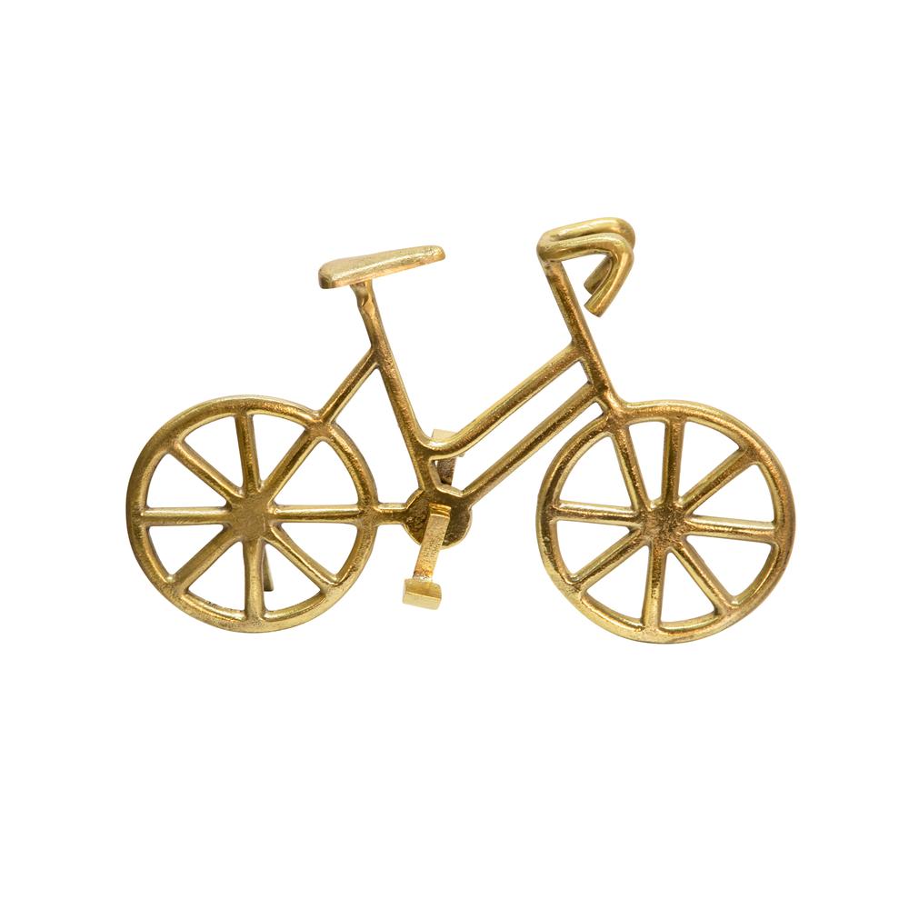 9" Metal Bicycle, Gold. Picture 2
