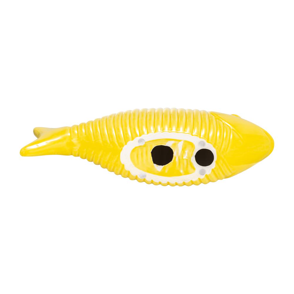 Cer,16",v Striped Fish,yellow. Picture 7