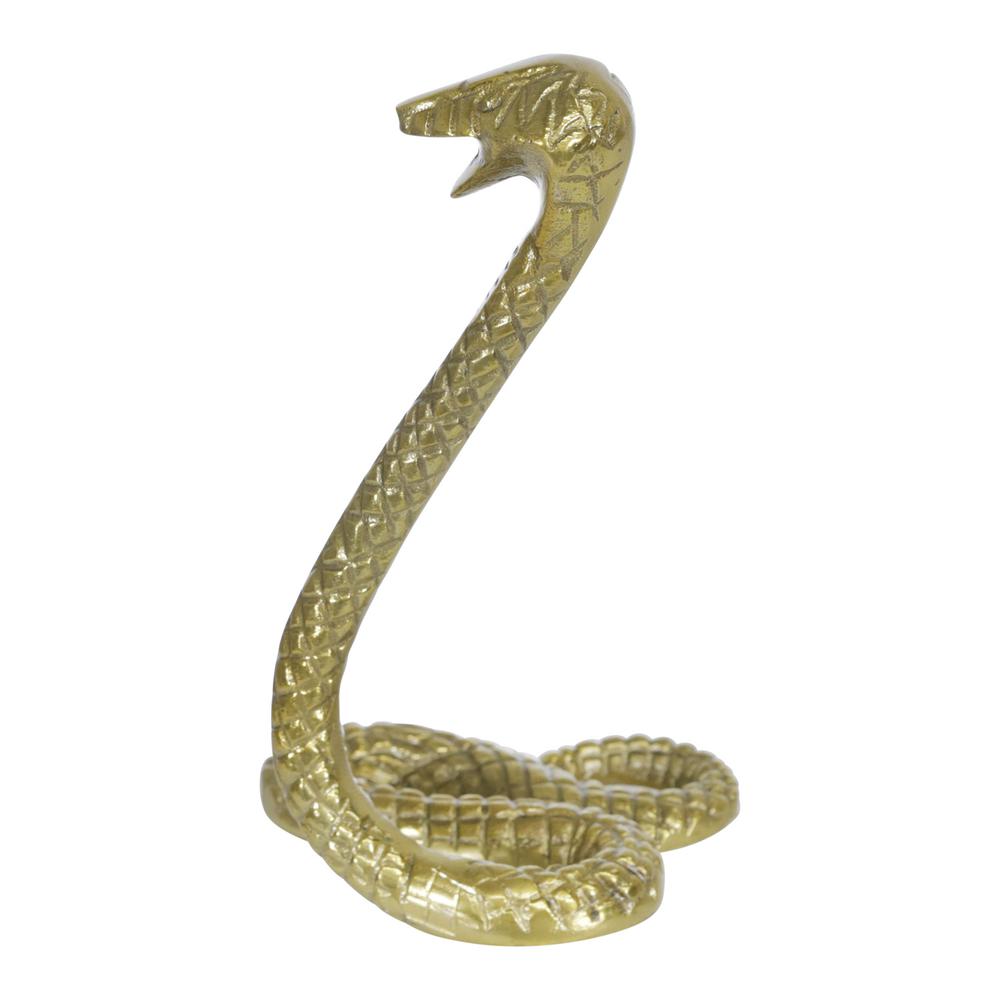 Metal 10"h Snake, Gold. Picture 3