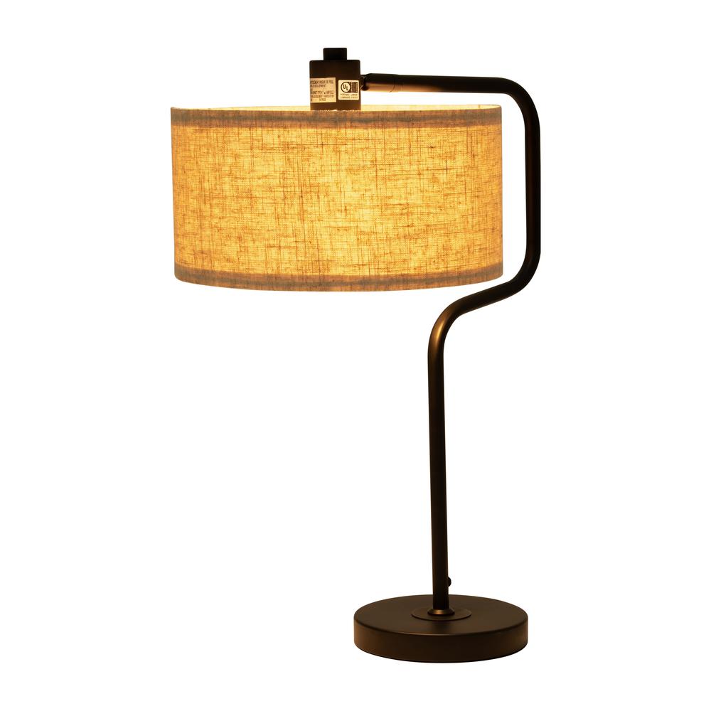 S/3 61"/21"metal Floor And Table Lamps, Black. Picture 4
