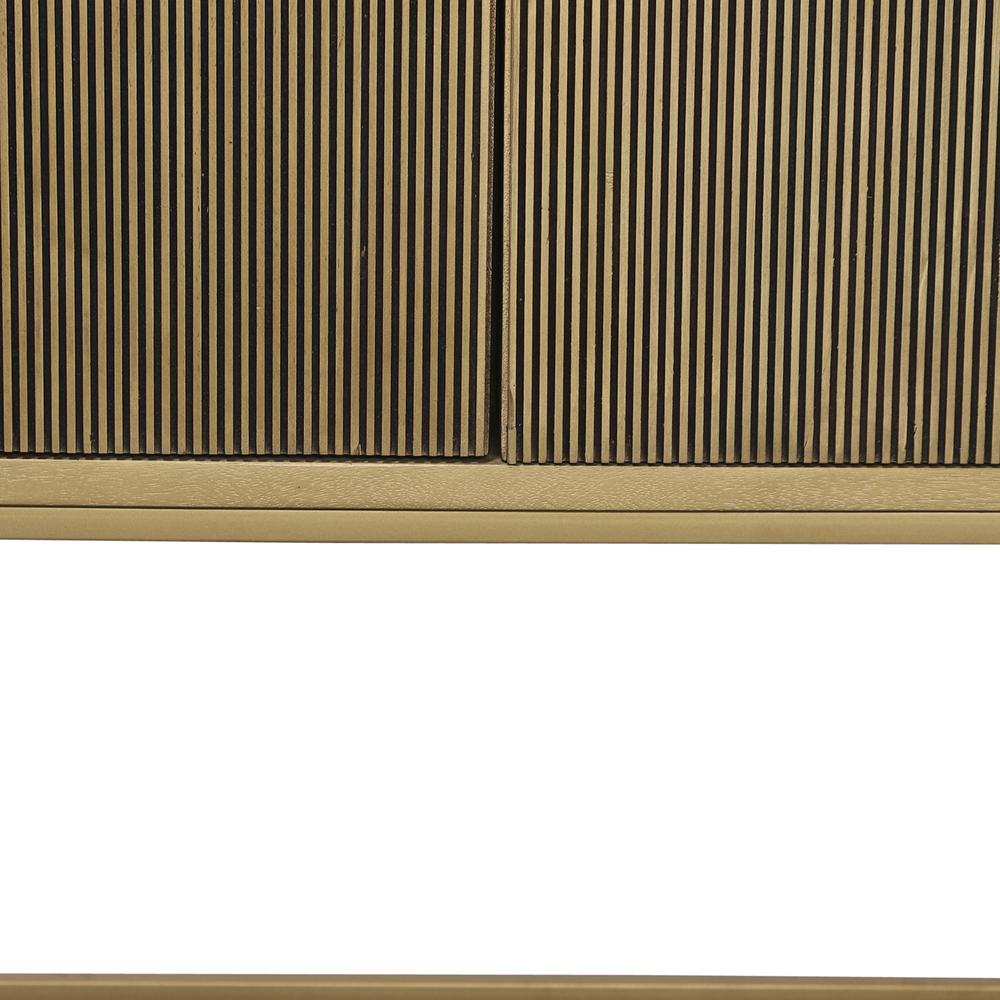 Wood, 55"h 2-door Cabinet, Gold. Picture 7