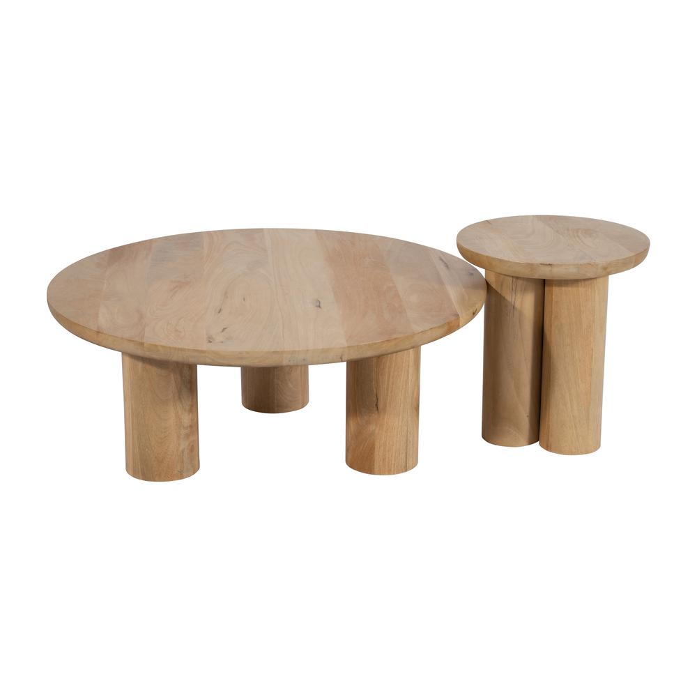 Wood, 35"  Scandinavian Coffee Table, Brwn Kd. Picture 2