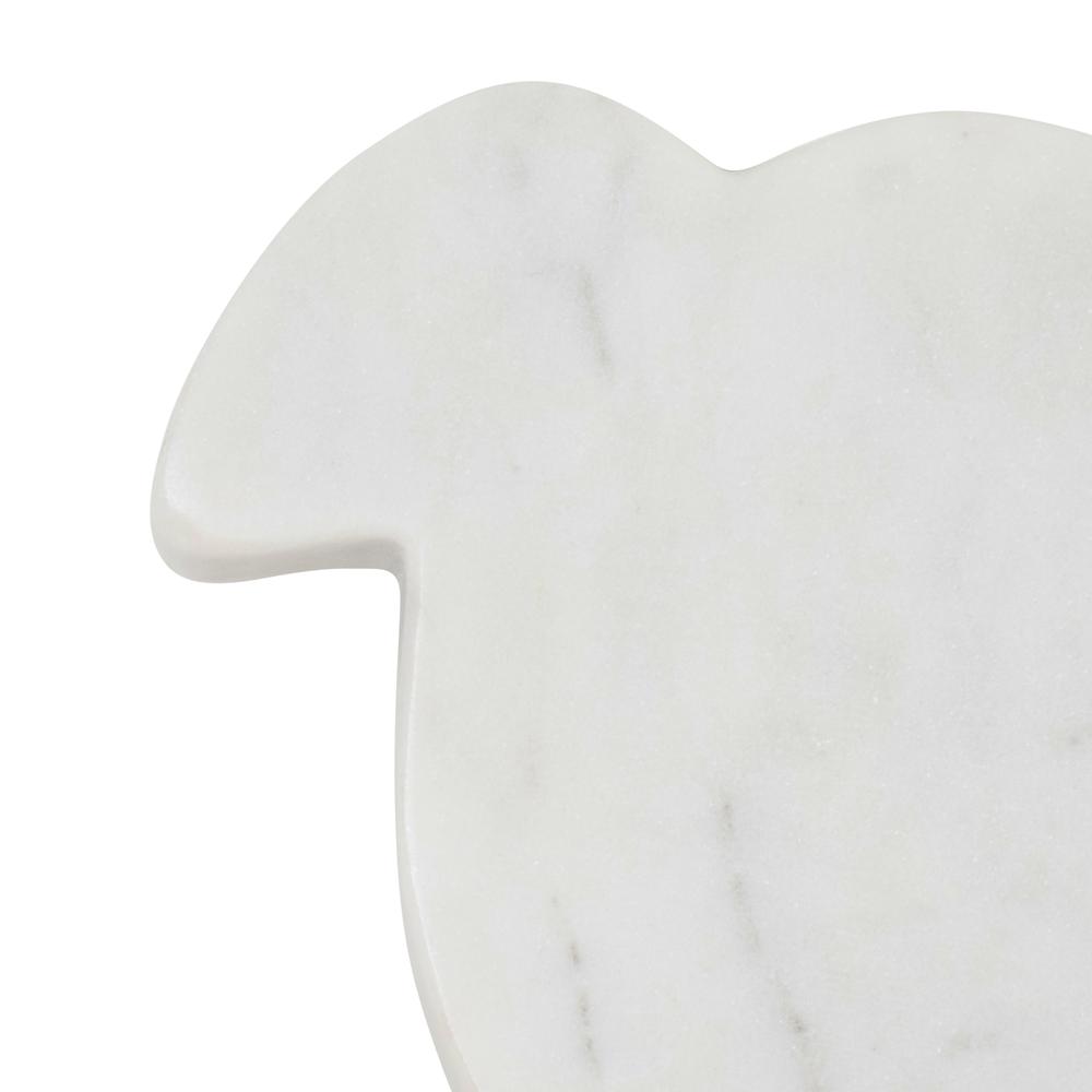 Marble, 7x5 Dog Trinket Tray, White. Picture 5