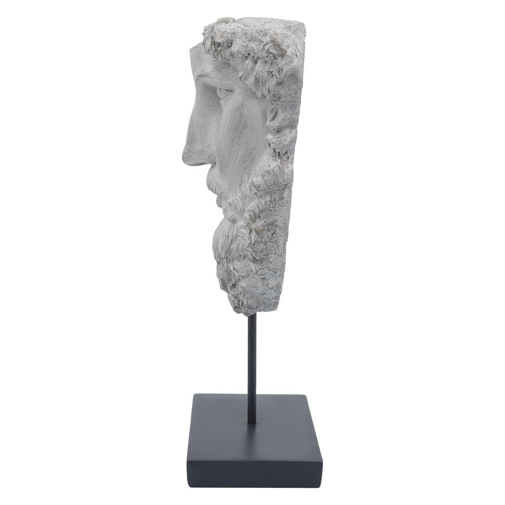 Resin, 18" Face On Stand, Gray. Picture 5