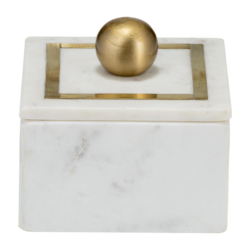 Marble, 5x5 Box - Knob, White. Picture 3