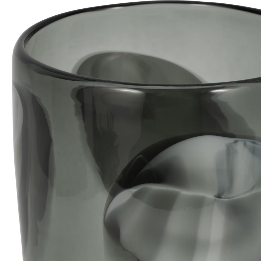 Glass, 11" Hand Blown Vase, Aqua. Picture 4