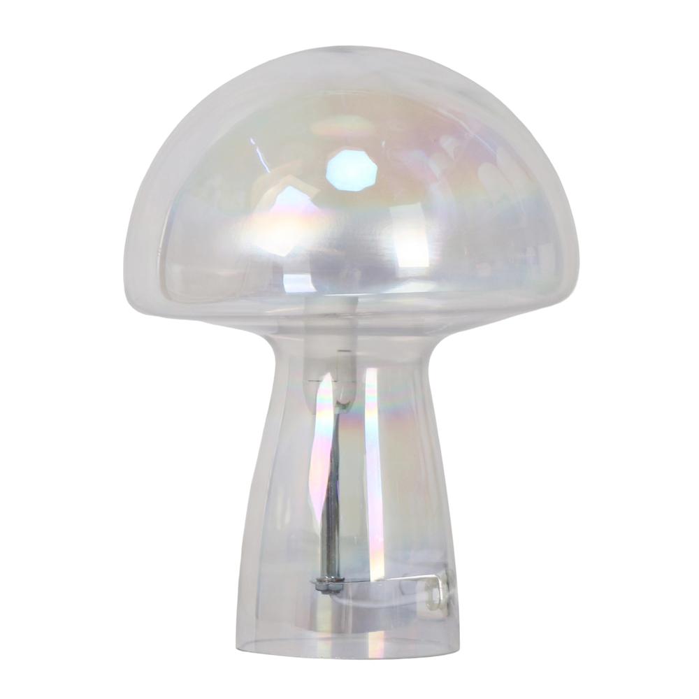 11" Luster Mushroom Lamp, Multi. Picture 1