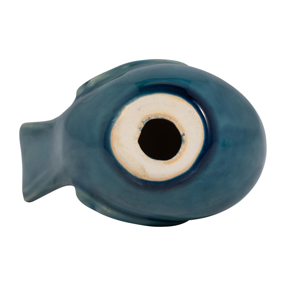 Cer, 5" Side View Bird, Blue. Picture 7