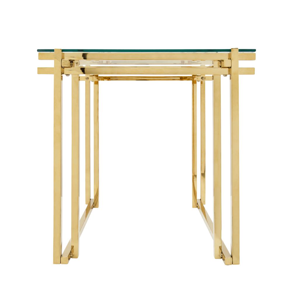 Metal 24" Side Table, Gold. Picture 3