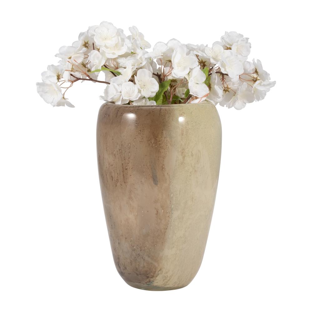 Glass, 11" 2-tone Vase, Nude. Picture 4