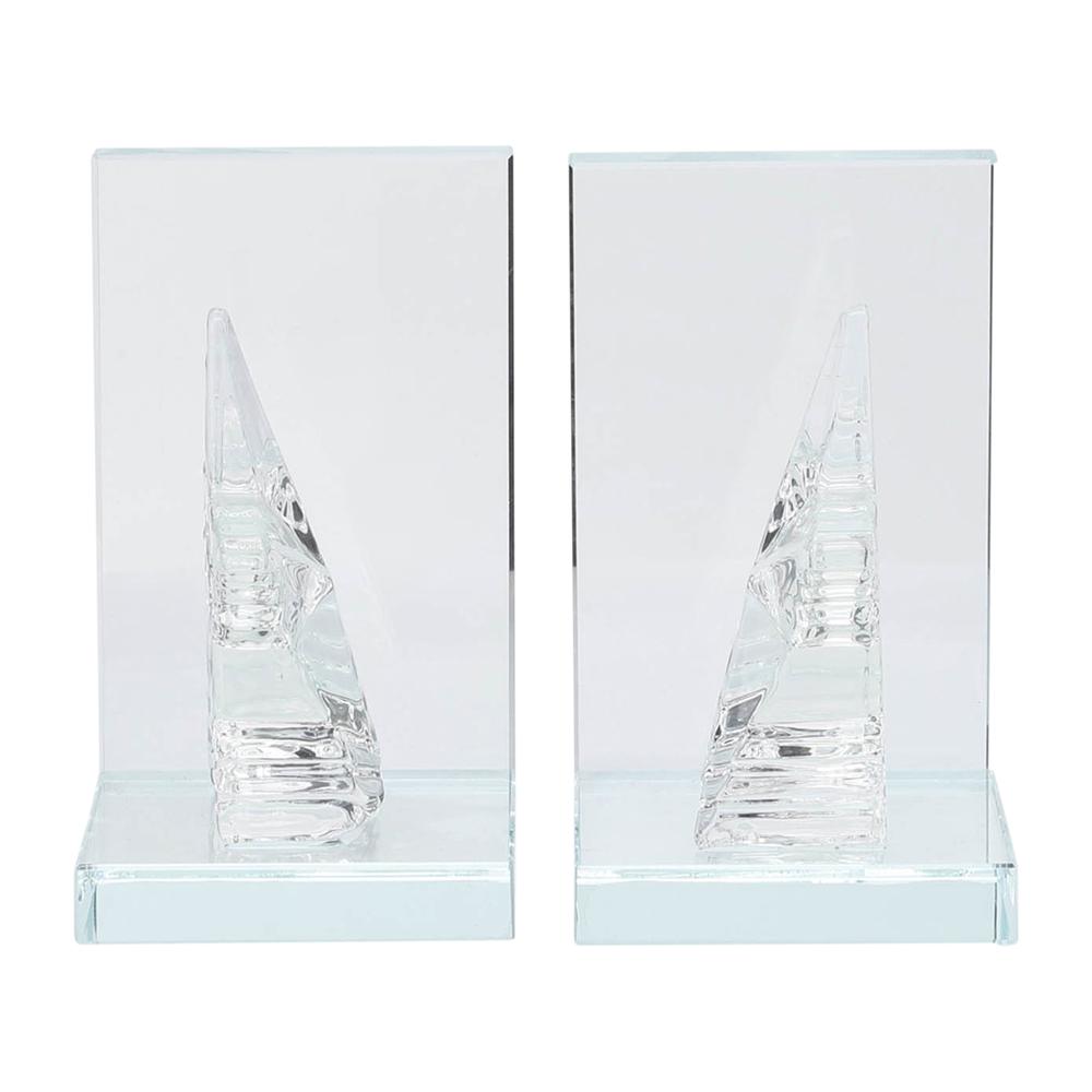 Crystal, S/2 5"h Star Bookends. Picture 5