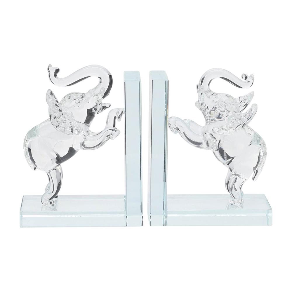 Crystal, S/2 5"h Elephant Bookends. Picture 4