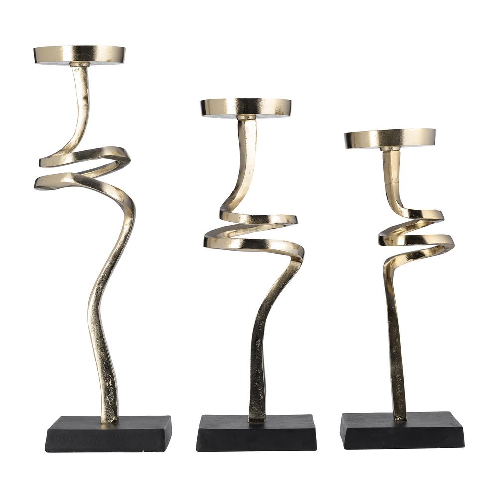 Metal,s/3 13,15,17",abstract Candle Pillar Holder,. Picture 1