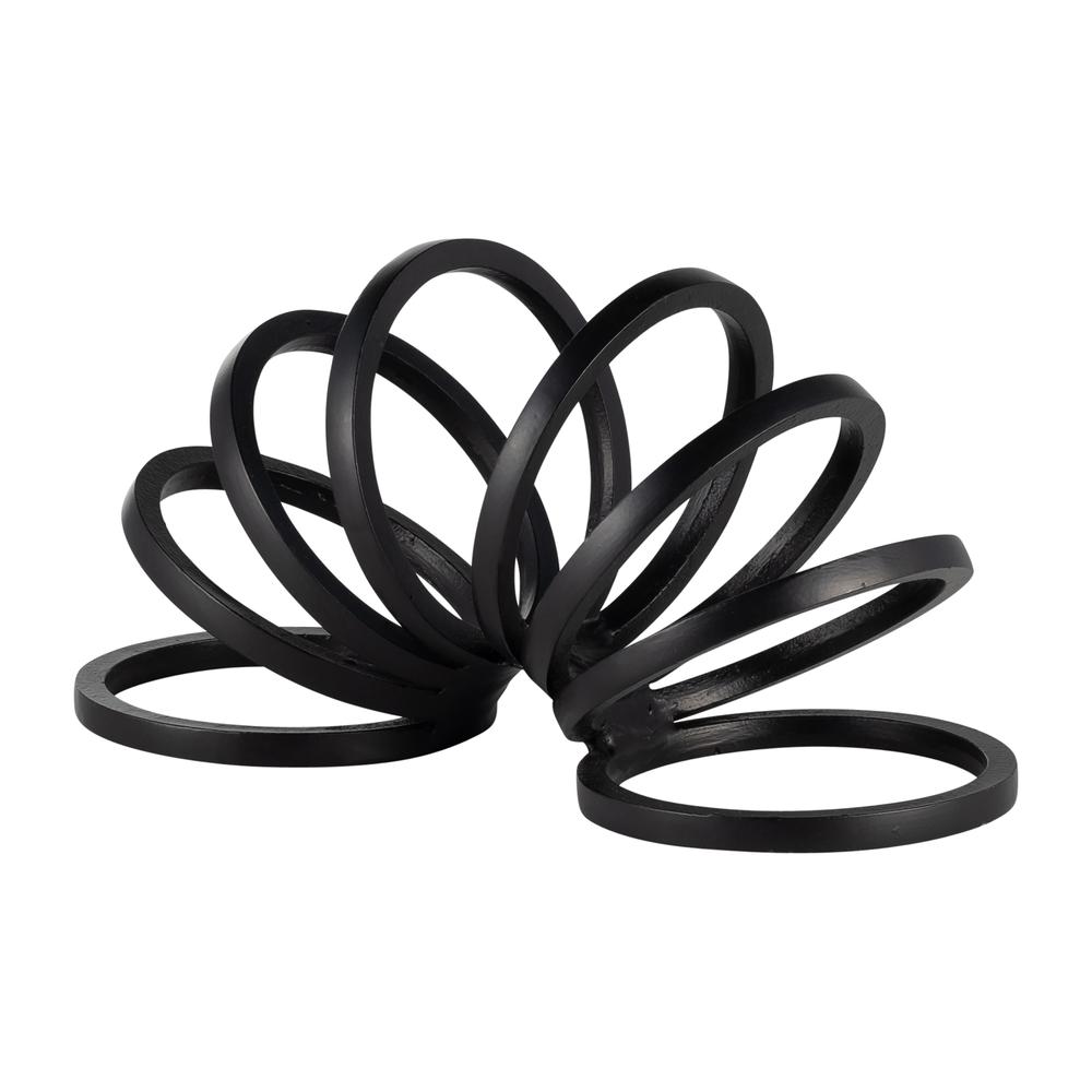 Metal,11",slinky Ring Deco,black. Picture 2