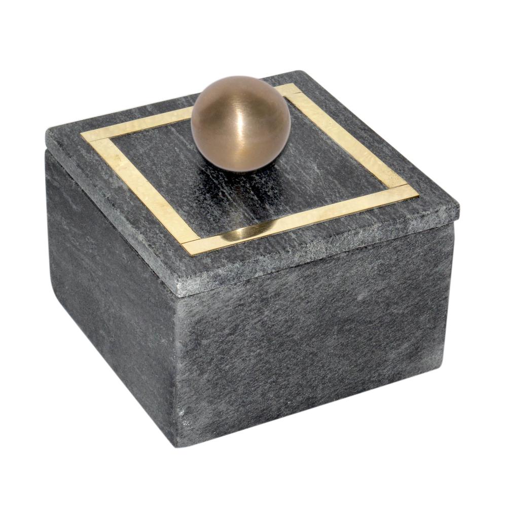 Marble, 5x5 Box - Knob, Black. Picture 1