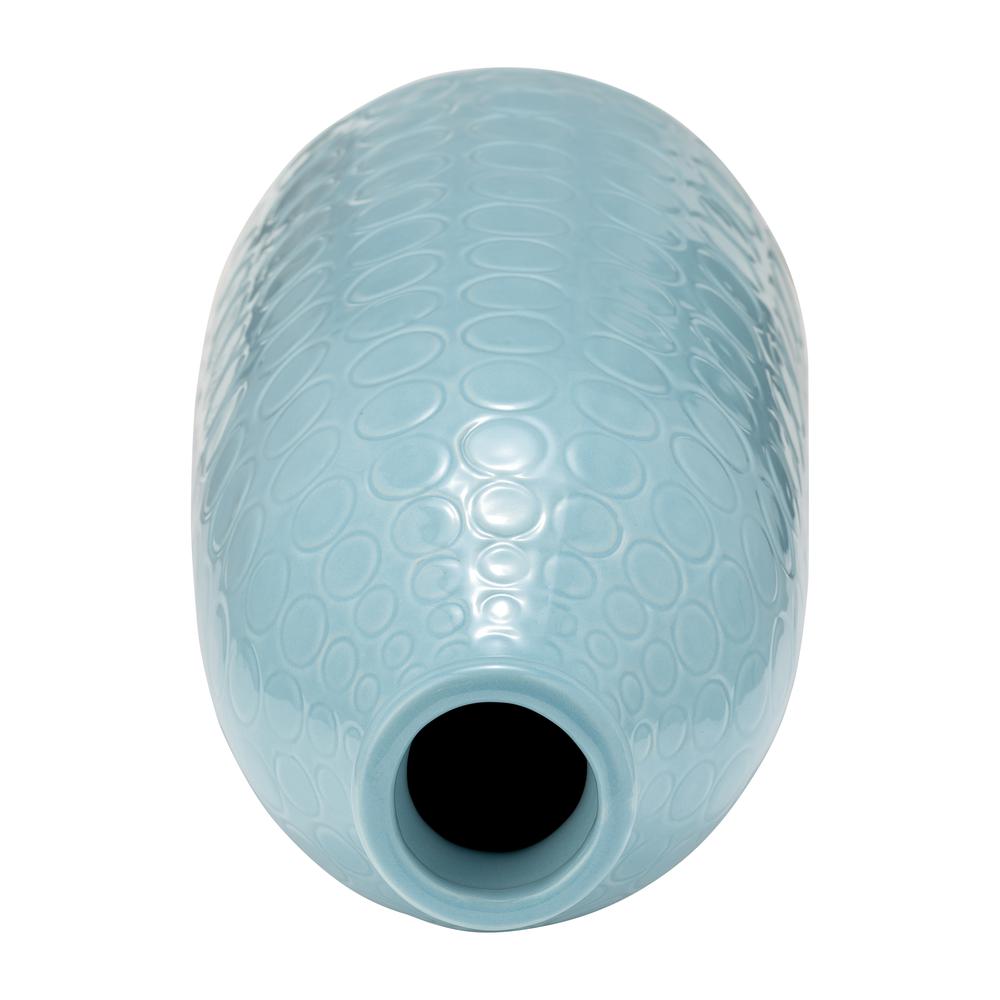 Cer, 16" Circles Vase, Aqua Haze. Picture 4