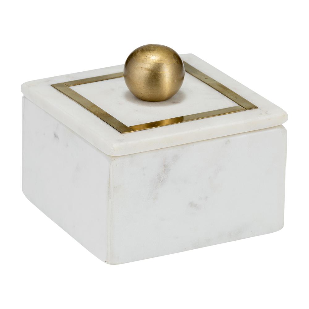Marble, 5x5 Box - Knob, White. Picture 1