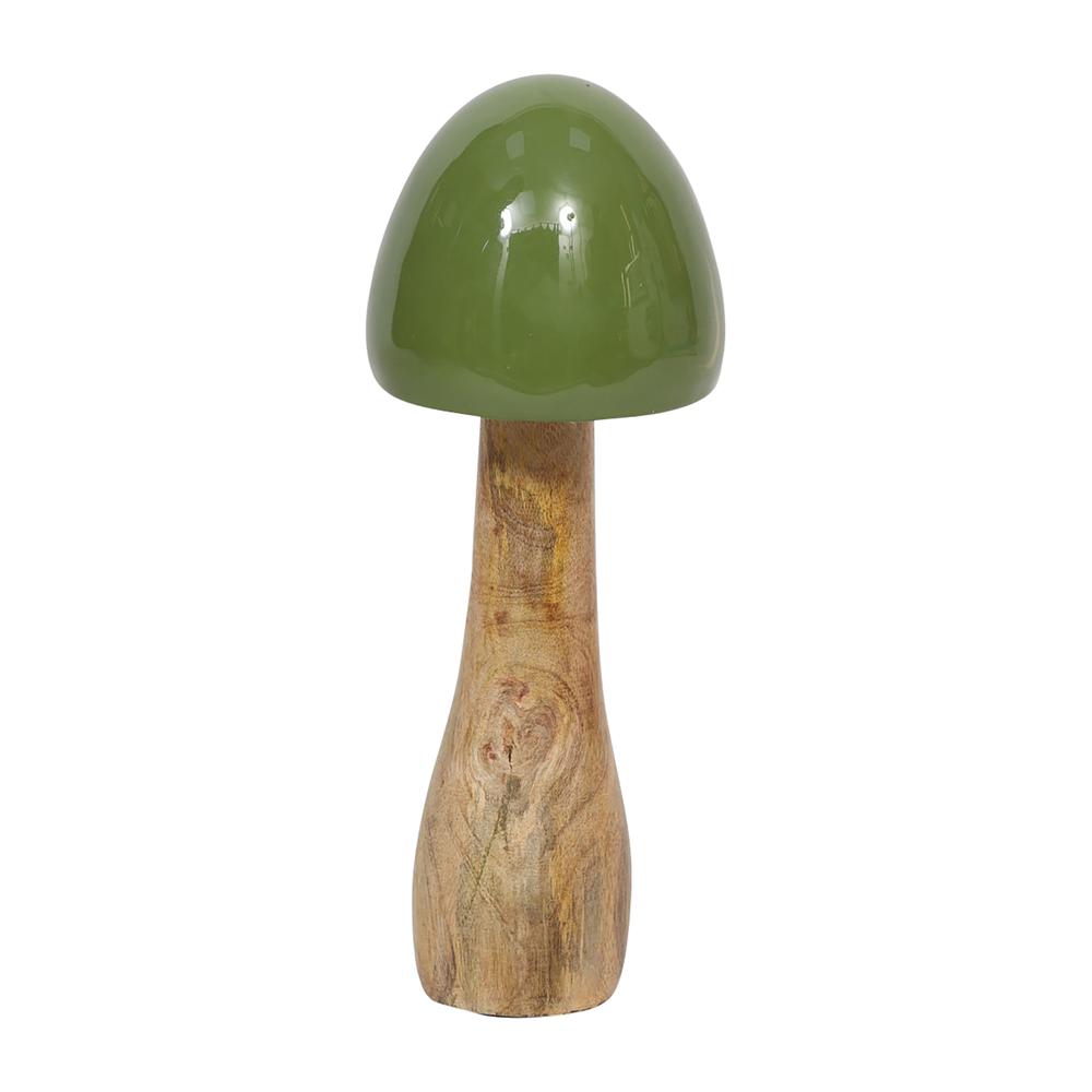 Wood, 10" Coned Mushroom, Olive. Picture 1