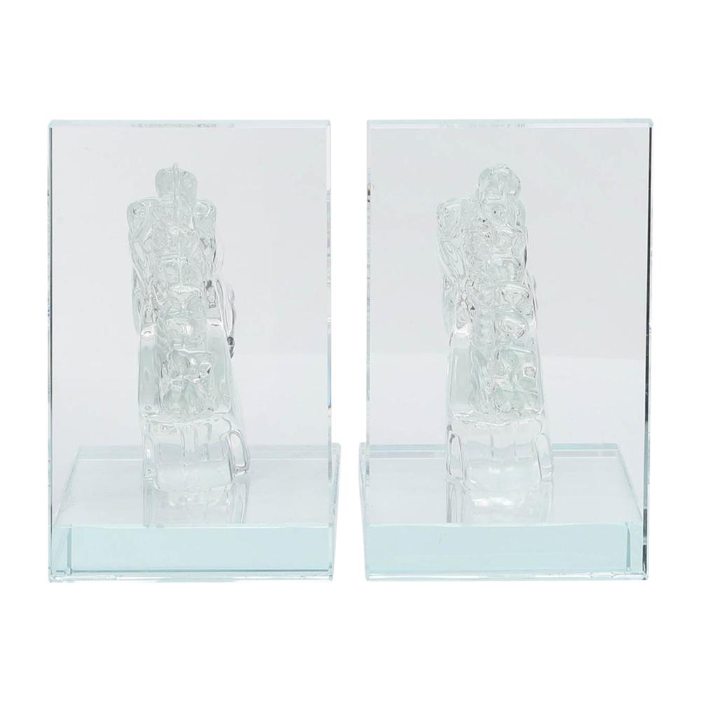 Crystal, S/2 5"h Horse Bookends. Picture 6