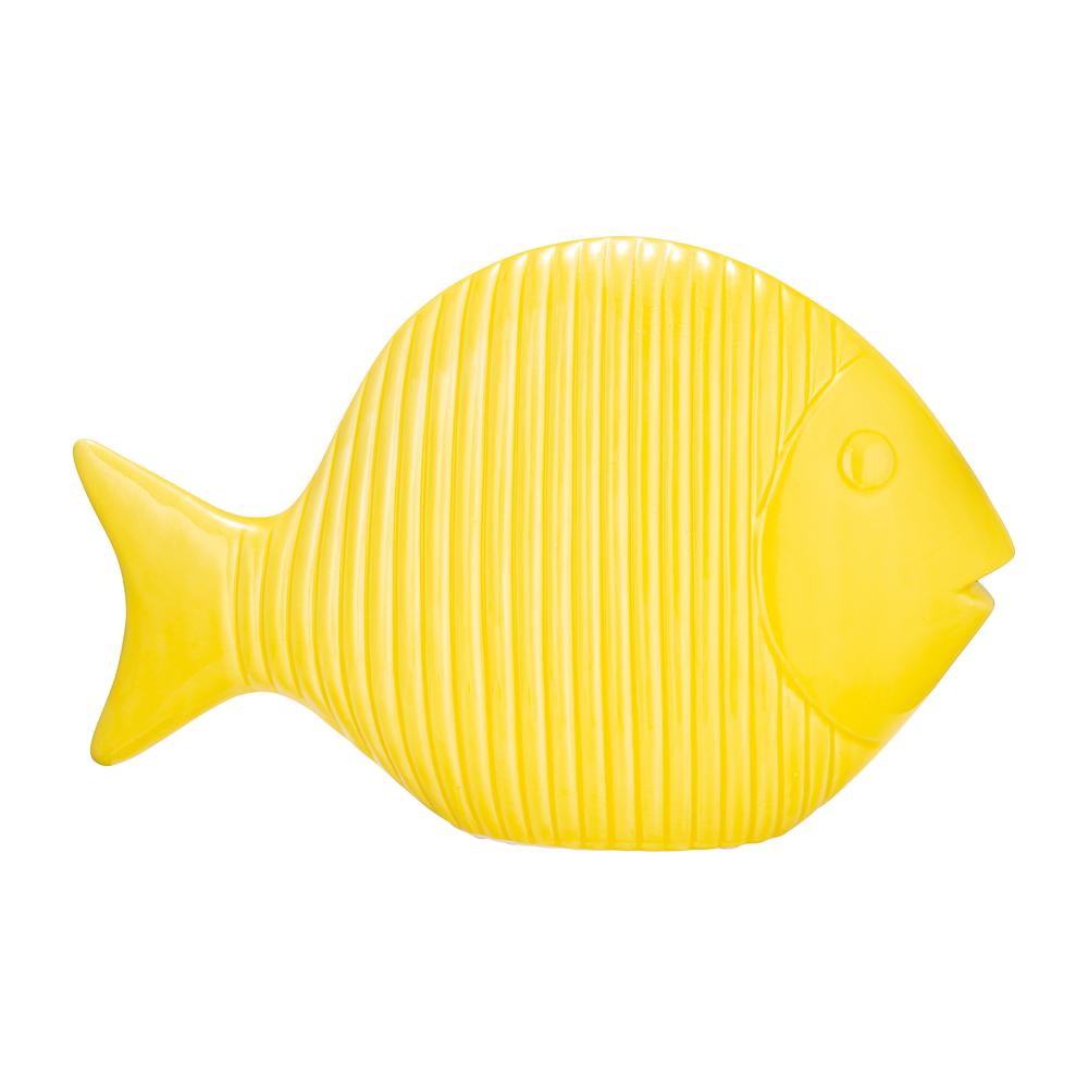 Cer,16",v Striped Fish,yellow. Picture 1