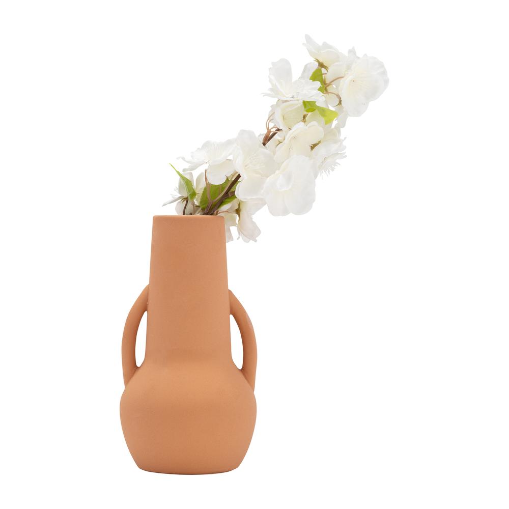 Cer,8",vase W/handles,terracotta. Picture 4