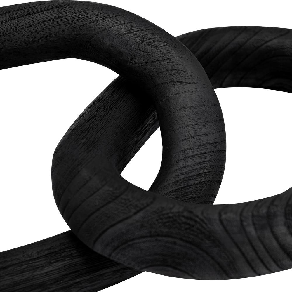 28" 3 Wooden Links, Black. Picture 5