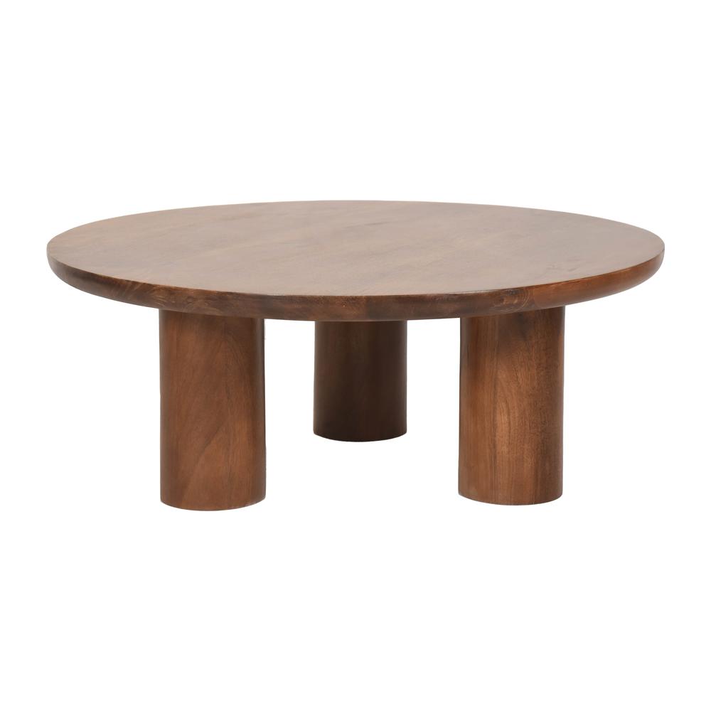 Wood, 35"  Scandinavian Coffee Table, Brwn Kd. Picture 1