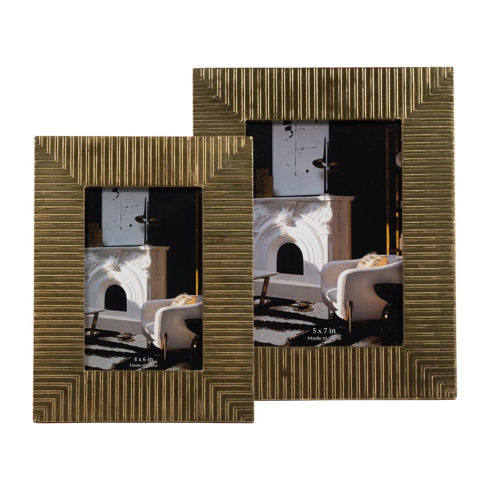 Metal, 5x7 5th Ave Photo Frame, Gold. Picture 6