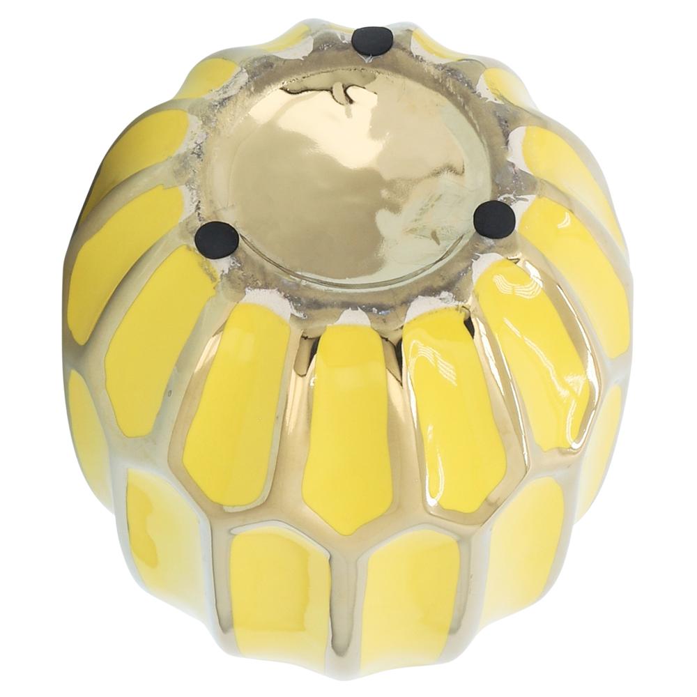 Ceramic Vase 8"h, Yellow/gold. Picture 3