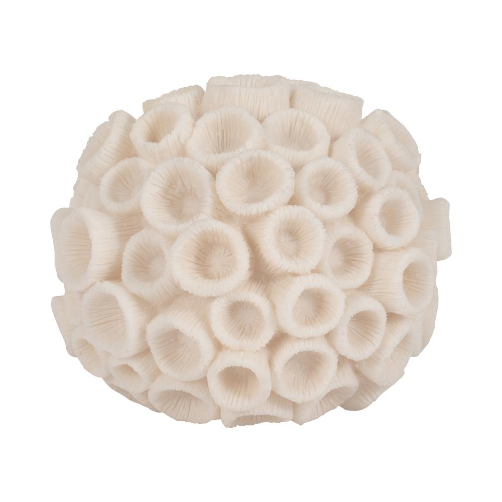 7" Round Coral Orb, Ivory. Picture 2