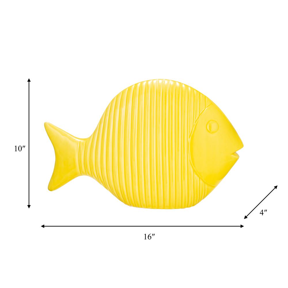 Cer,16",v Striped Fish,yellow. Picture 9