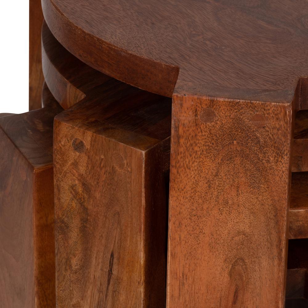 Wood, S/4 14x20 Accents Tables, Brown. Picture 7
