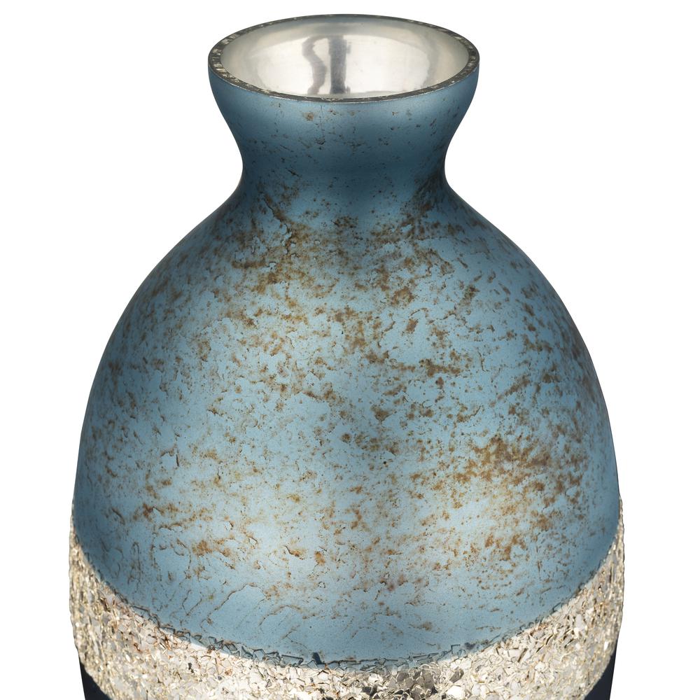 Glass, 18" Tri-colored Glittered Vase, Multi. Picture 3